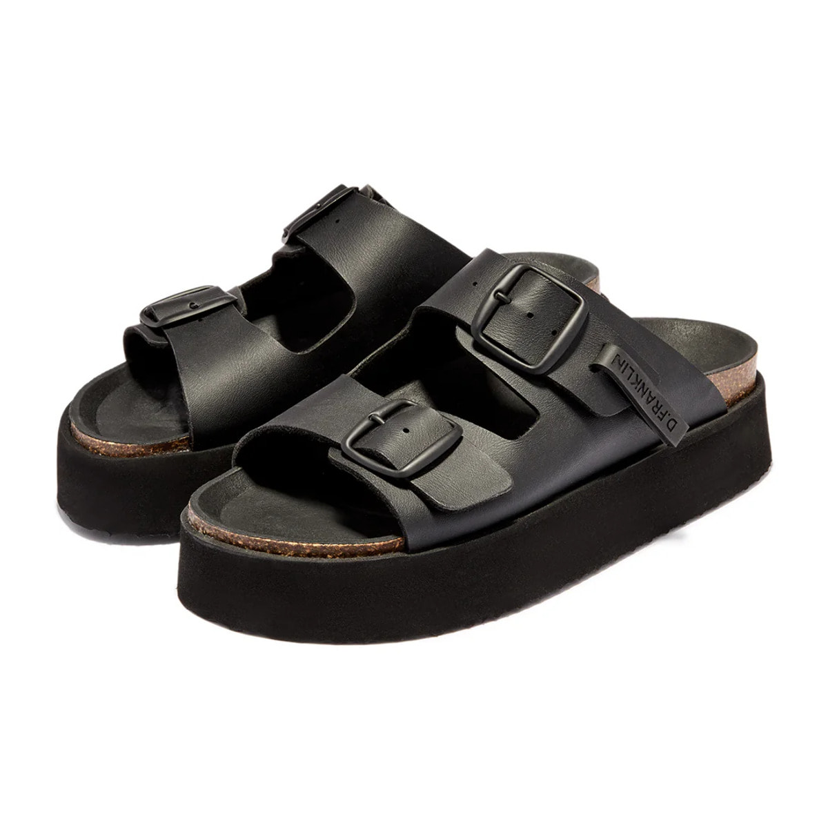 Sandalias de Mujer Plataforma Cierre Hebilla en Negro Vibe