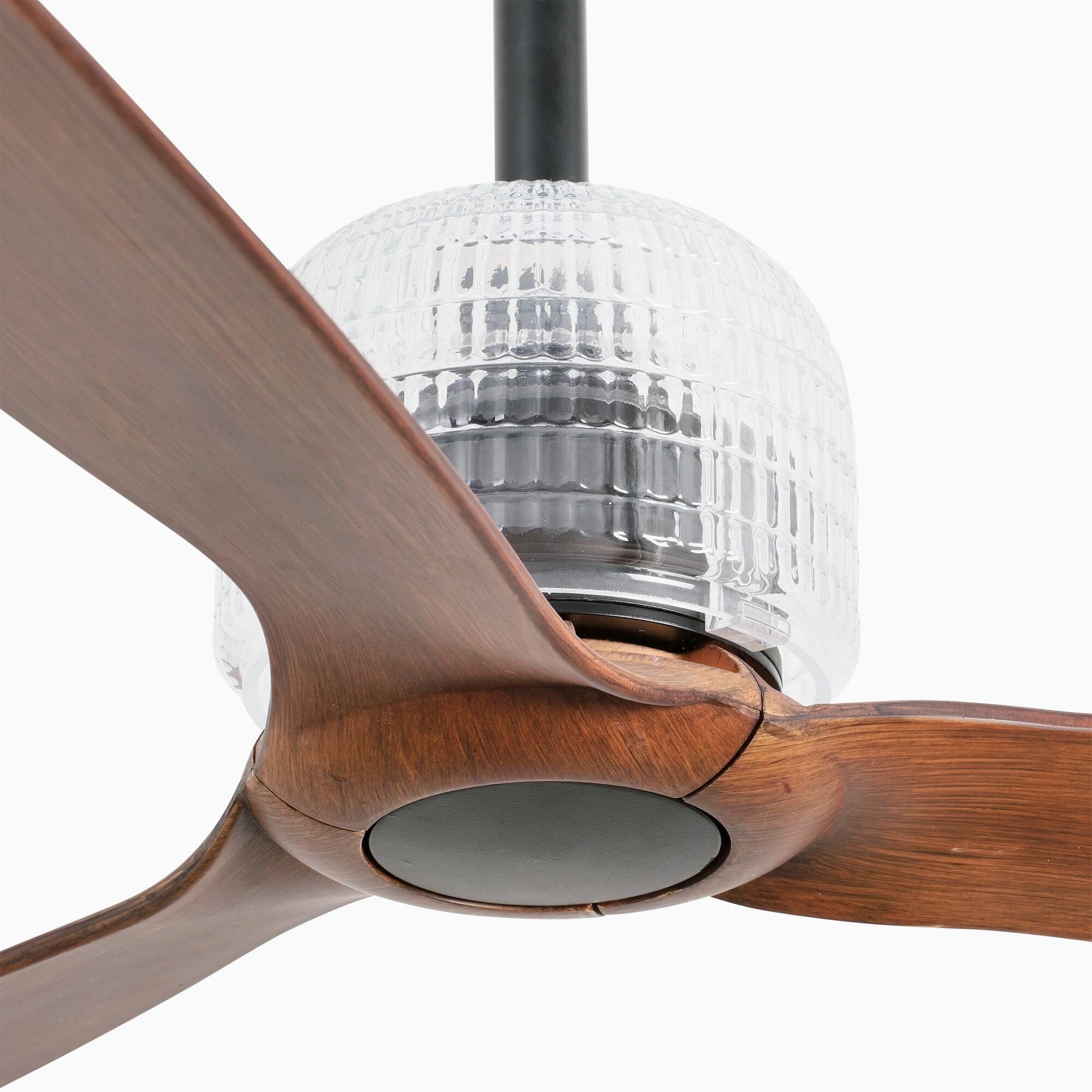 DECO FAN M Ventilador de techo negro/nogal