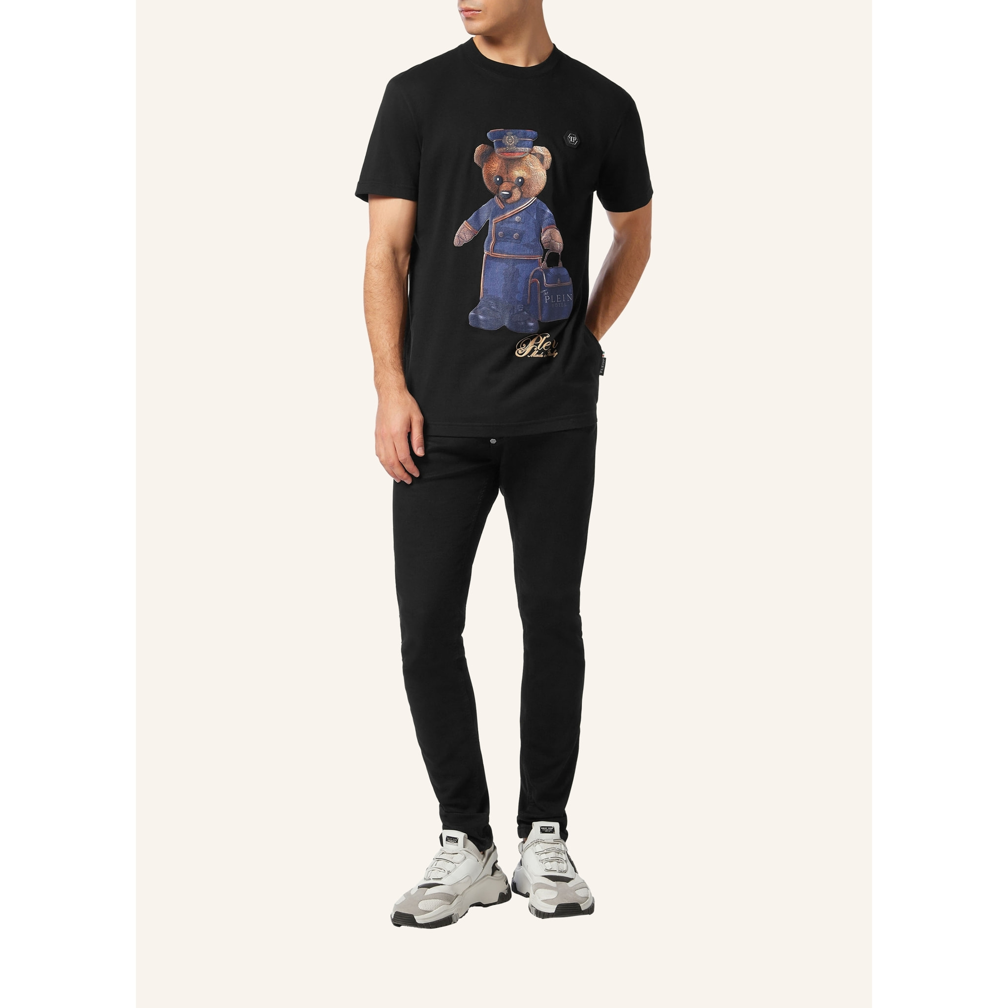 PHILIPP PLEIN Camiseta de cuello redondo y manga corta TEDDY