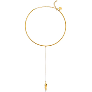 Collier Ítaca Acier Plaqué Or
