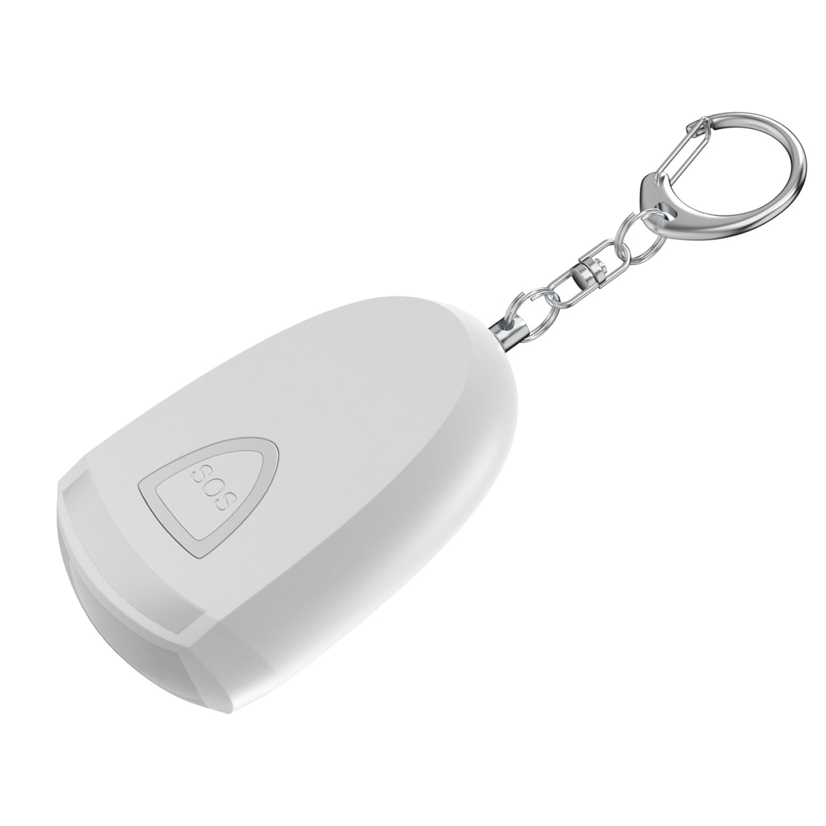 Allarme SOS personale con LED brillante e suono di 130 dB. Batteria ricaricabile e attivazione rapida tirando l'anello.