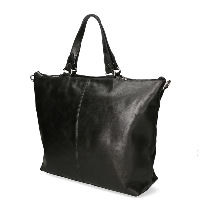 Borsa a spalla da Donna Elisamaria in Vera Pelle Made in Italy 34x49x12 cm