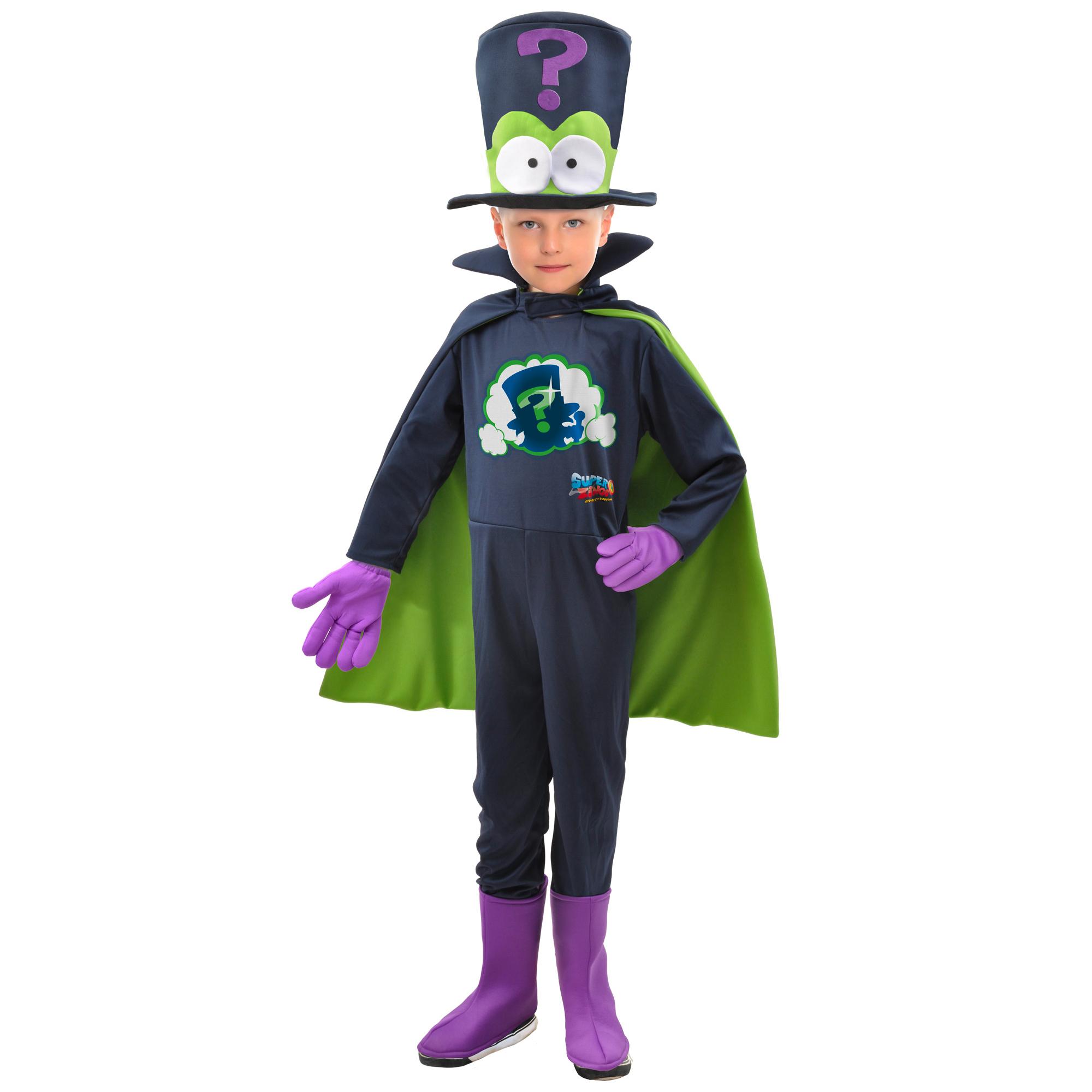 Costume Di Enigma Originale Superzings Nero Verde Viola Bambino