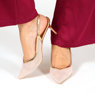 Dècolletè in simil pelle brillantinati