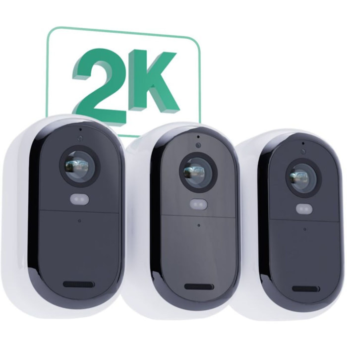 Caméra de surveillance ARLO 3 caméras Essential 2K+3 Panneaux sol.