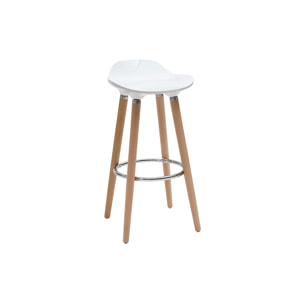 Tabourets de bar scandinaves blancs (lot de 2) GILDA