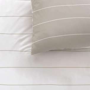 Parure de lit imprimée 100% coton, STRIPES