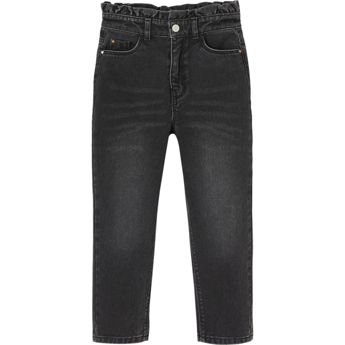Jean Mom poches coeur au dos fille