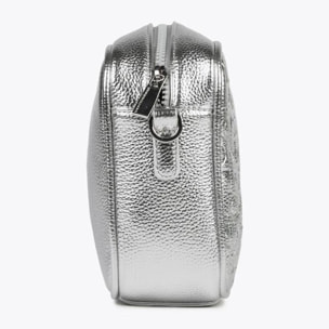 Borsa a tracolla monogrammi metallizzata
