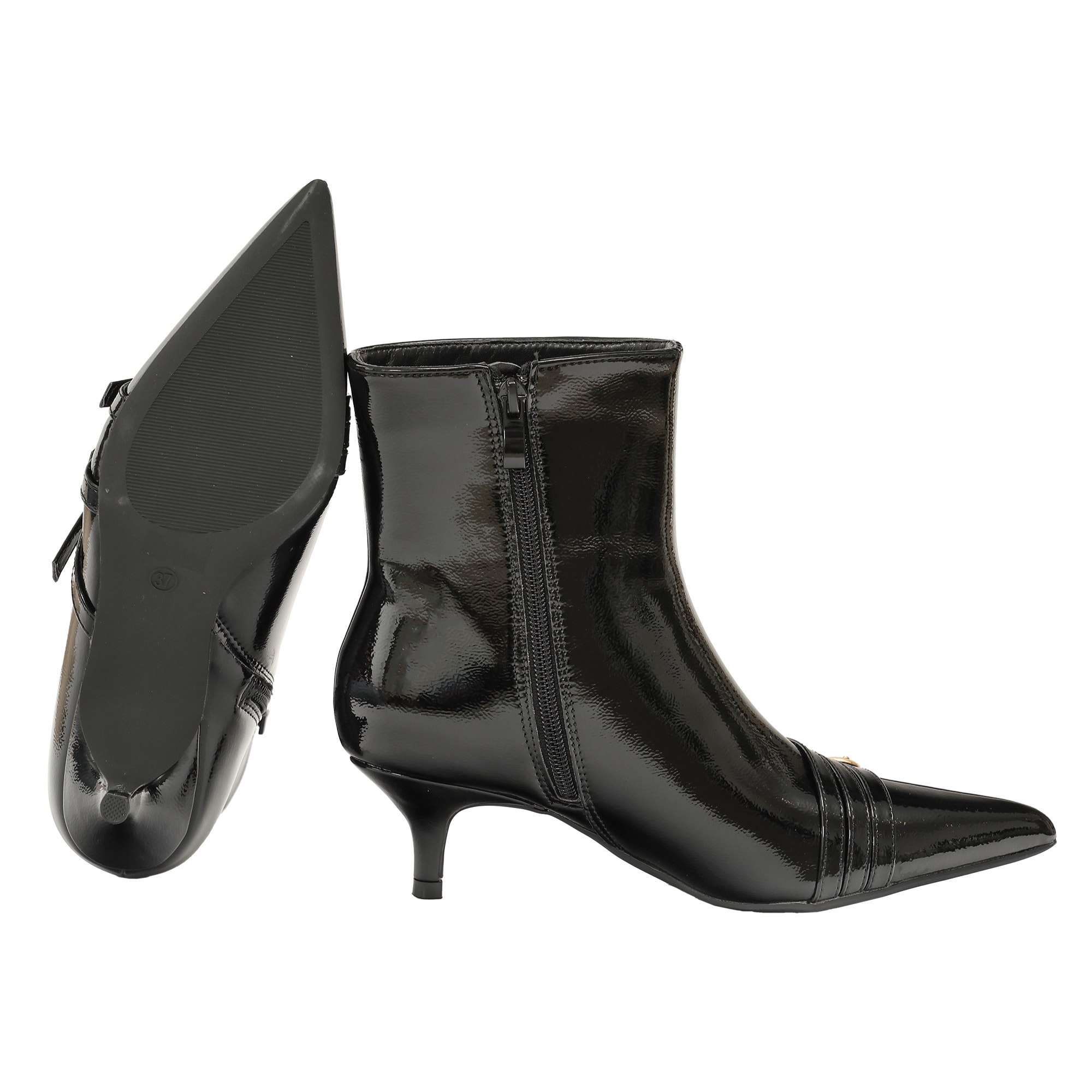 Tronchetto in simil pelle verniciata