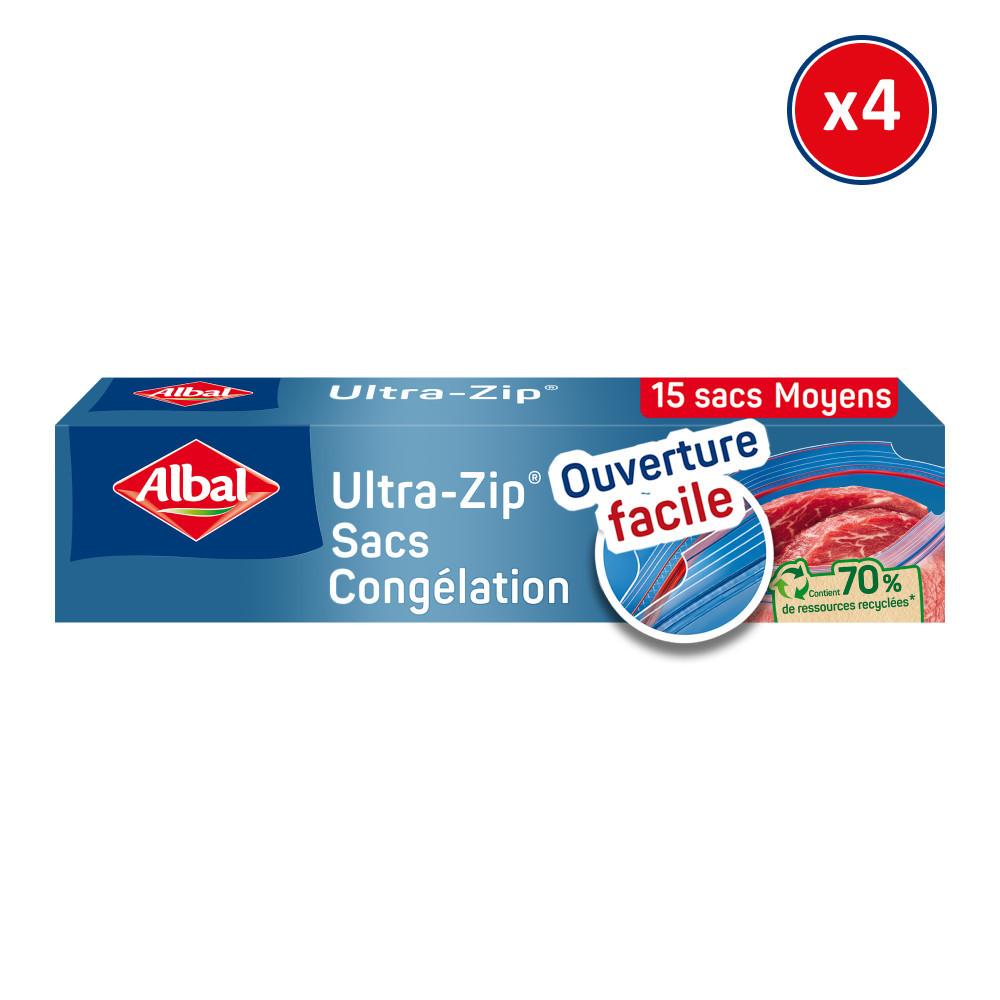 Albal - 4x25 Sacs Congélation Mini Modèle Ultra Zip Albal - 70% de