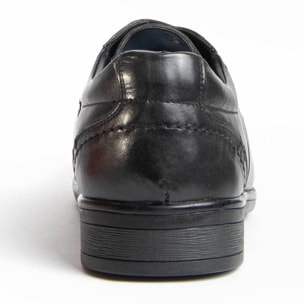 Zapato Oxford De Piel - Negro