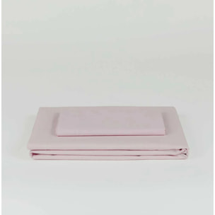Juego de sábanas algodón rosa
