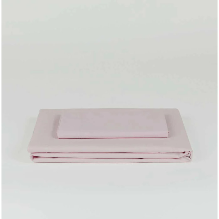 Juego de sábanas algodón rosa