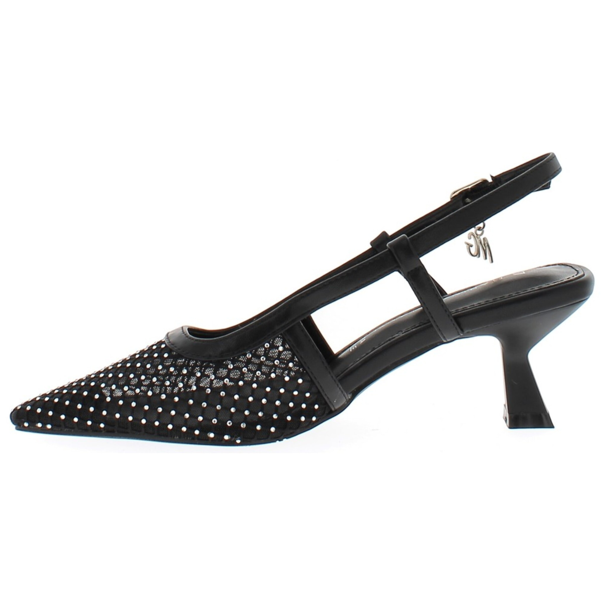 Marina Galanti Scarpe Donna Strass Decollete Slingback Heeled 60 MG 1A121 Black