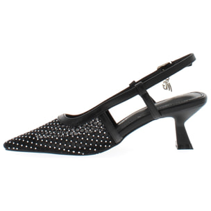 Marina Galanti Scarpe Donna Strass Decollete Slingback Heeled 60 MG 1A121 Black