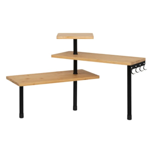 Étagère d'angle 3 niveaux beige