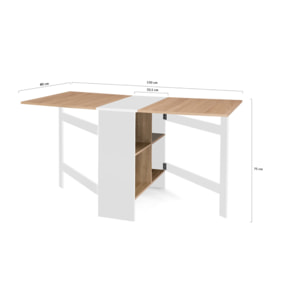 Table repas console pliable Edi avec rangements