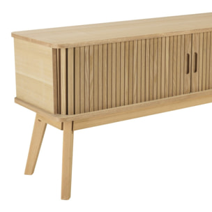 AGATHE - Meuble TV 100x30cm en bois couleur naturelle