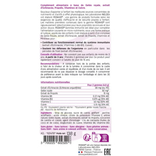 PEDIAKID - Gommes Immunité - Formule Naturelle au Délicieux Arôme de Framboise - Contribue au Fonctionnement Normal du Système Immunitaire - Soutient les Défenses de l'Organisme - 60 gommes