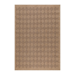 DHAKA - Tapis intérieur/extérieur aspect jute tissage chevron noir