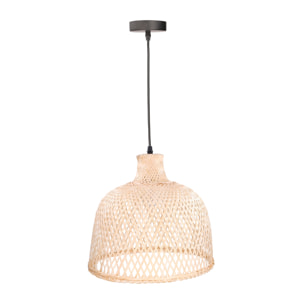 Forlight Riba - Lámpara Colgante De Techo De Ratán Natural - Lámpara De Techo Moderna De E