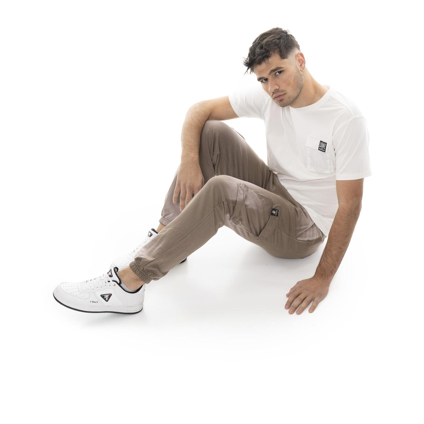 Pantalone cargo da uomo in Felpe con elastico al fondo, Leone 1947 Vintage Dept.