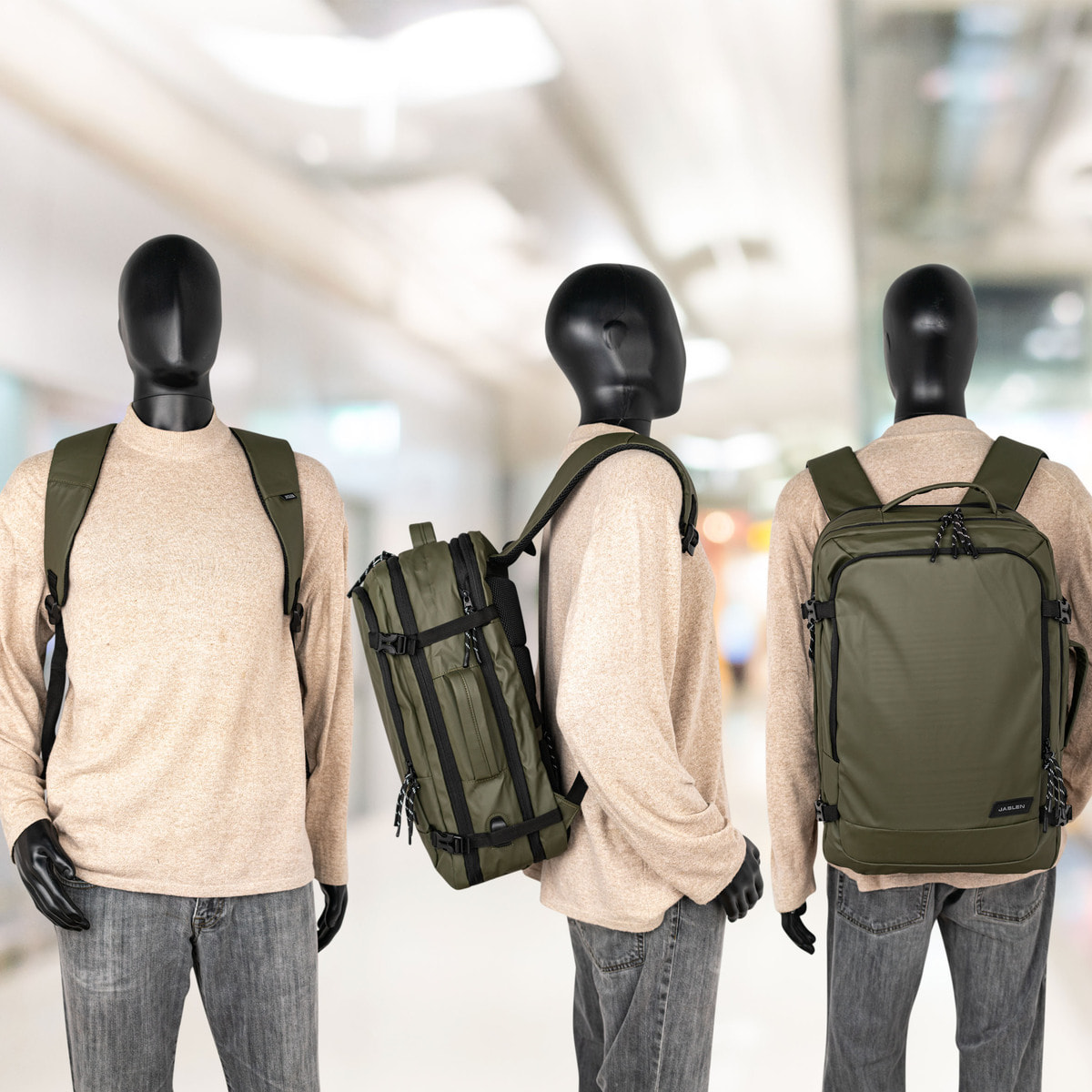 Mochila Viaje Cabina Jaslen Liverpool Kaki