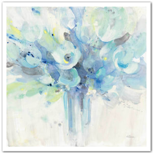 Affiche Aquarelle bouquet bleu Affiche seule
