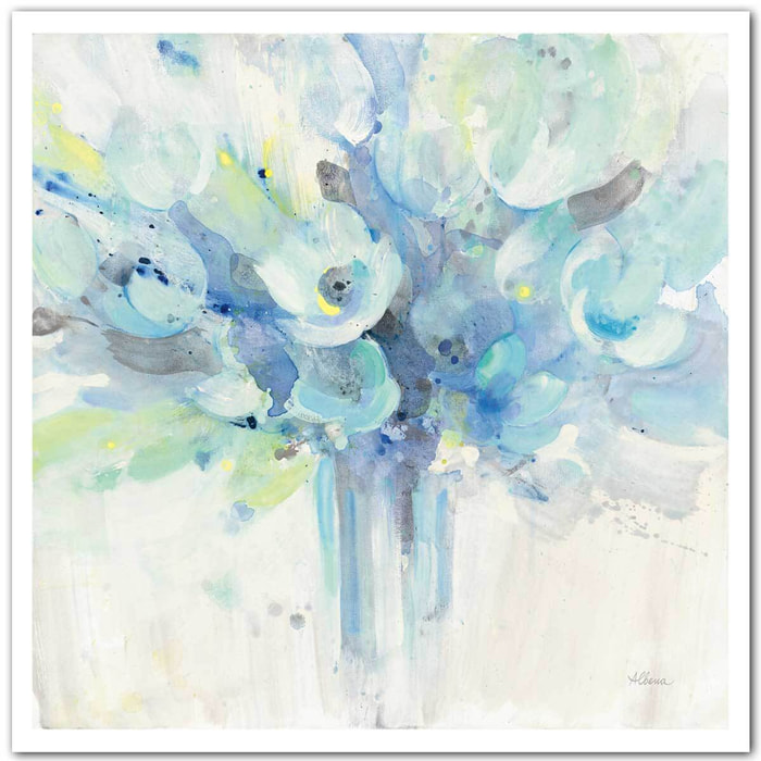 Affiche Aquarelle bouquet bleu Affiche seule