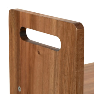 Etagère et porte-rouleau 2 niveaux Acacia
