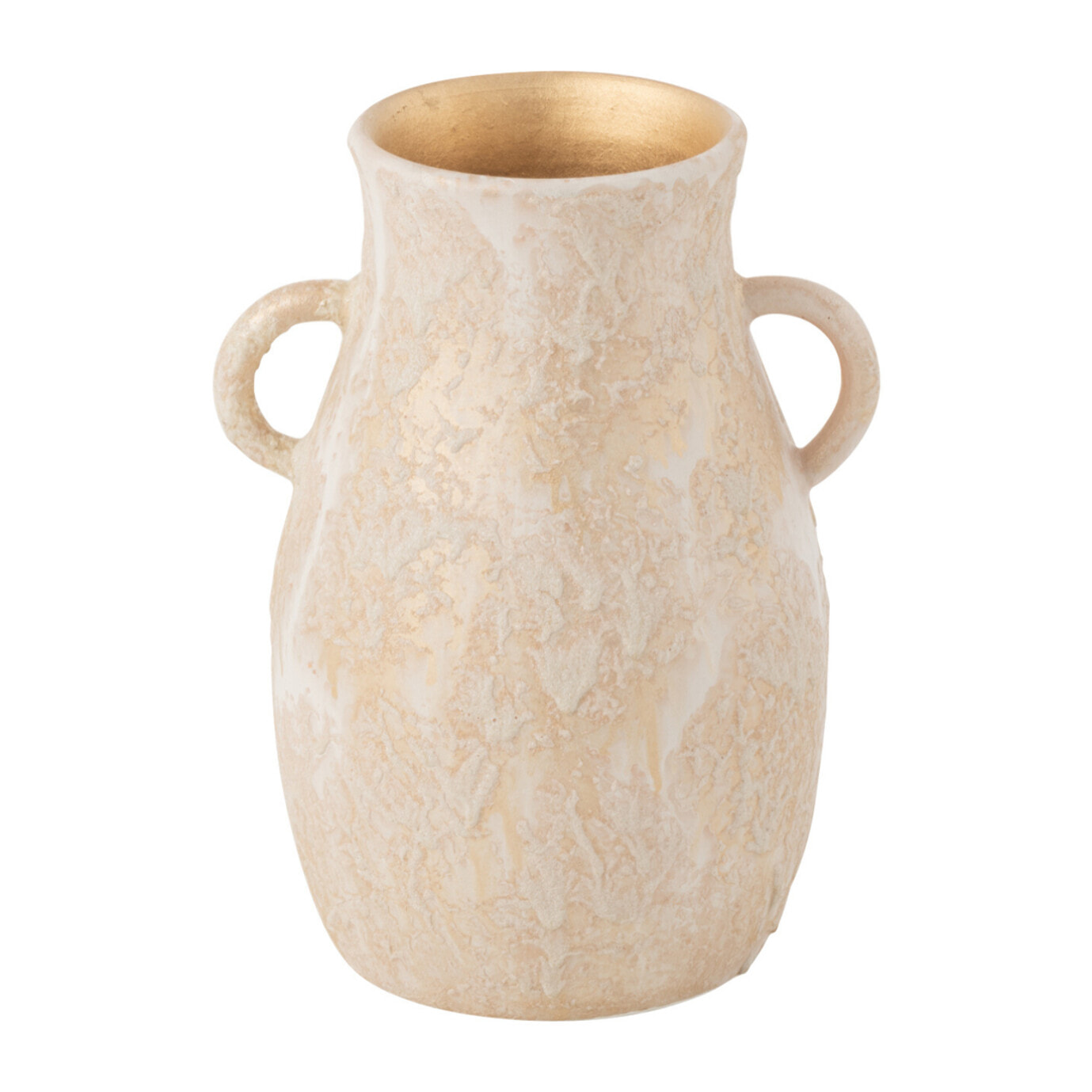 J-Line vase Amphore Terra - céramique - rose/or - small - 30 cm de hauteur