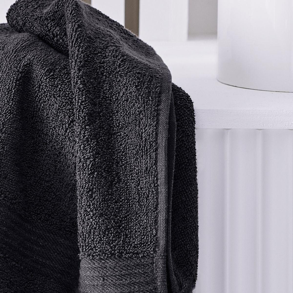 Serviette de bain uni ESSENTIAL gris anthracite