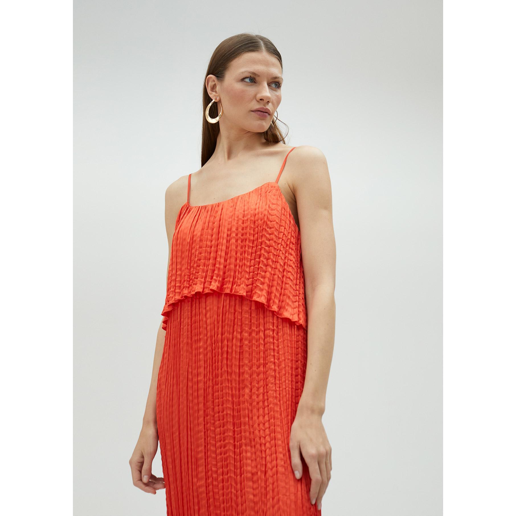 Vestito midi con volant