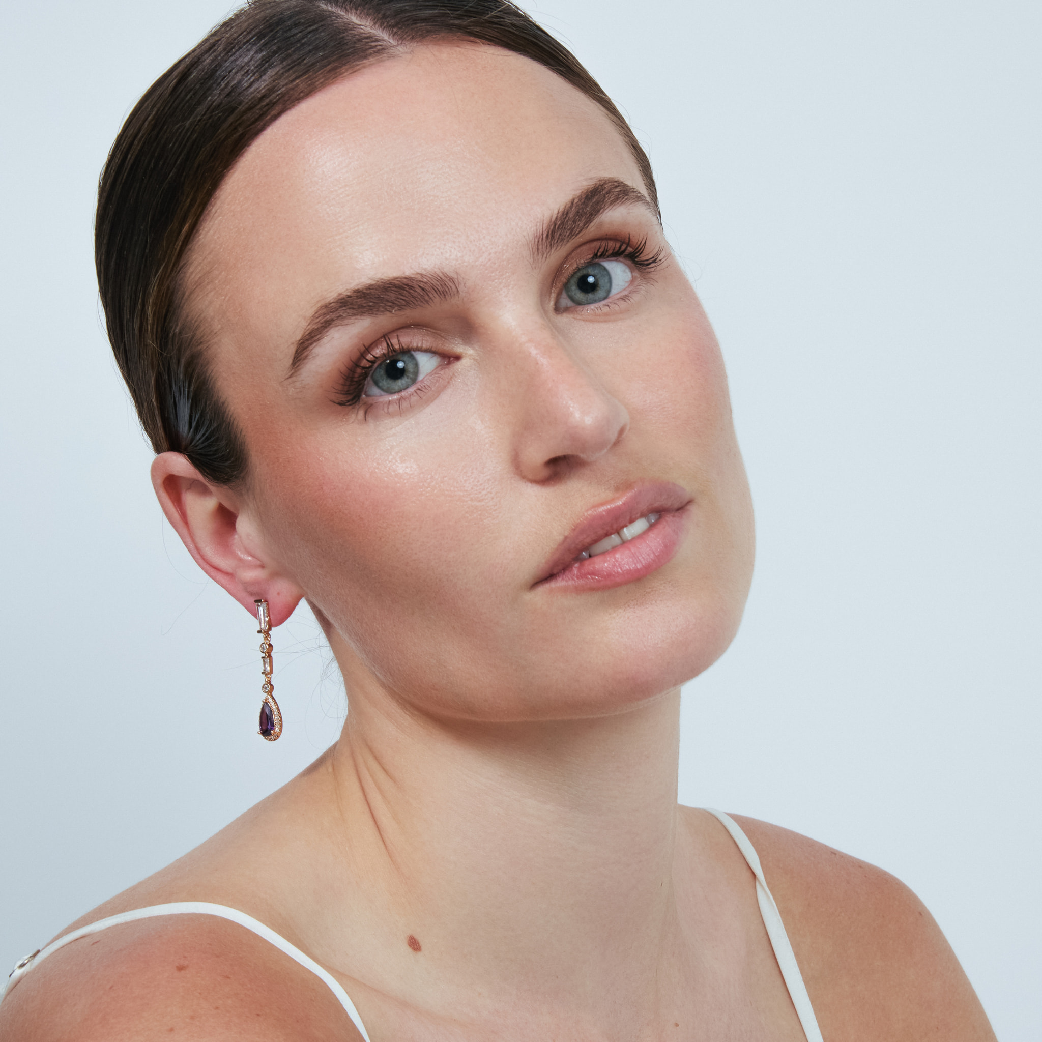 Pendientes Orzus acabado oro rosa 18k
