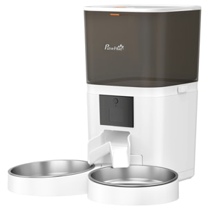 Distributeur automatique croquettes chat 6L 2 gamelles acier inox