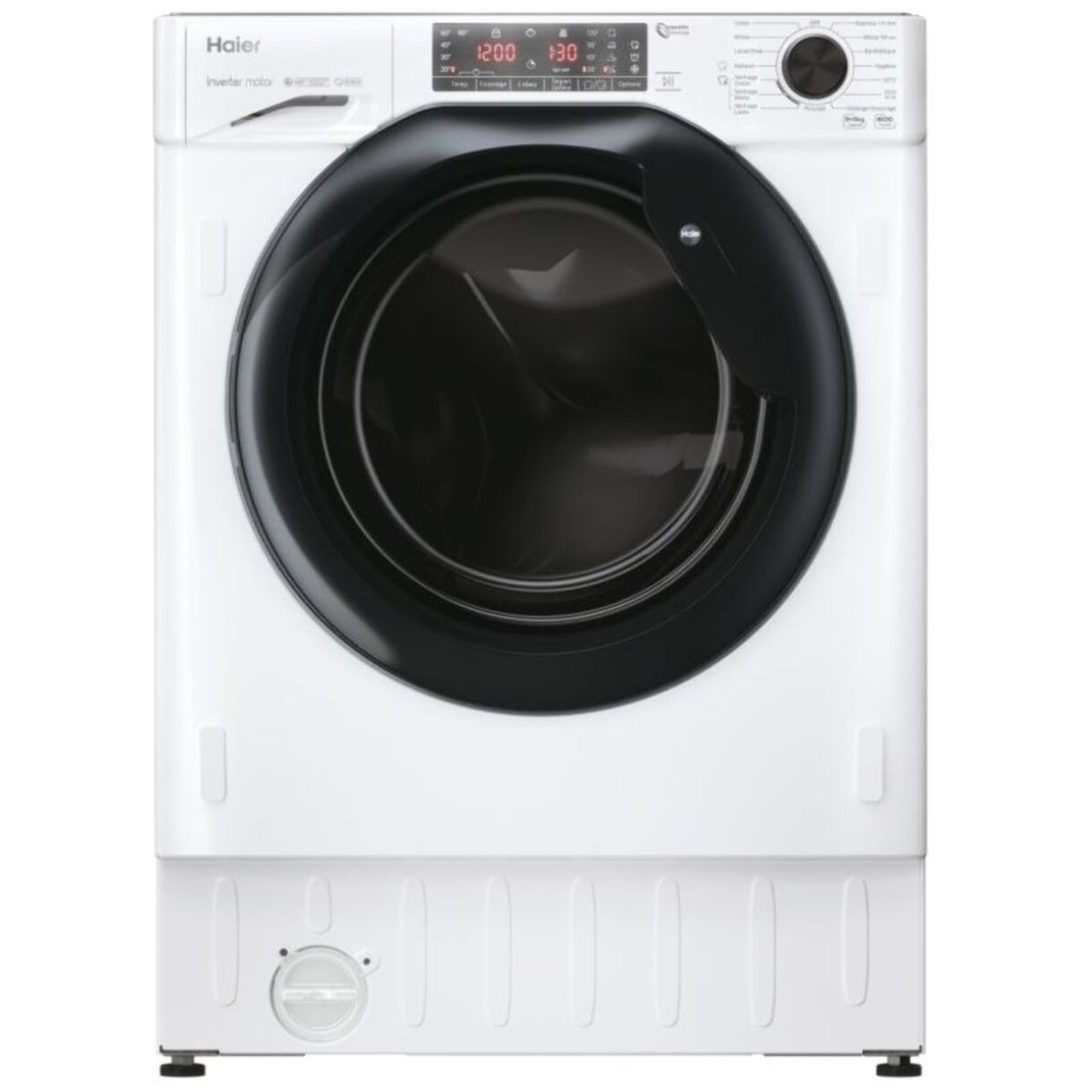 Lave linge séchant hublot encastrable HAIER HWD90B416FWB-FR