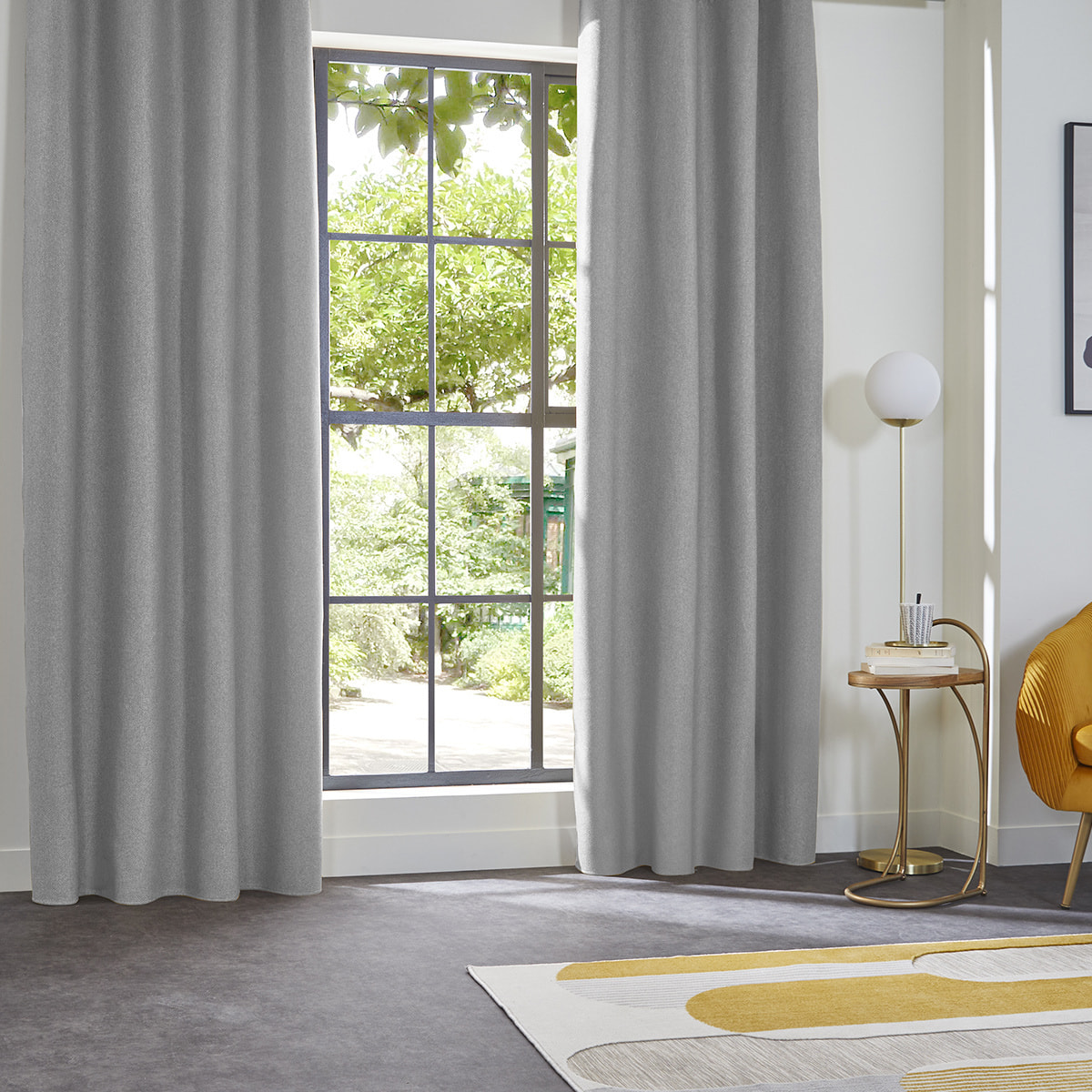 Rideau isolant occultant - gris - 140x260 cm