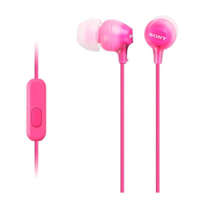 SONY MDR-EX15AP ROSA AURICULARES IN-EAR CÓMODOS Y LIGEROS 8Hz A 22 kHz DIAFRAGMA 9mm