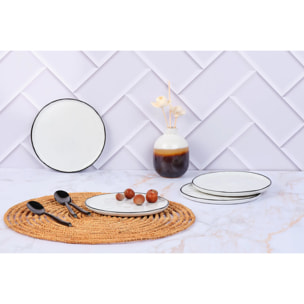 Assiette PURE Ø16,5cm - 4 pièces - Blanc Neige