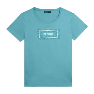 T-shirt con Logo FREDDY su Grafica Ondulata
