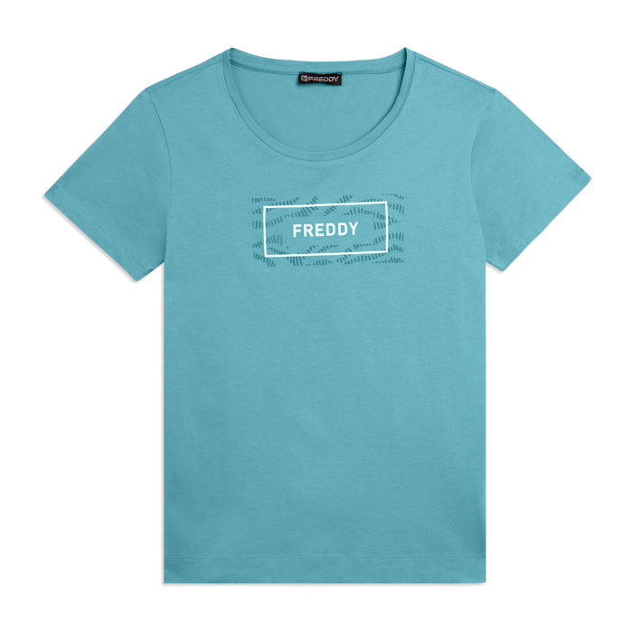 T-shirt con Logo FREDDY su Grafica Ondulata