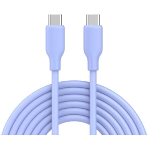 Câble de charge ESSENTIELB vers USB-C silicone 2M Violet