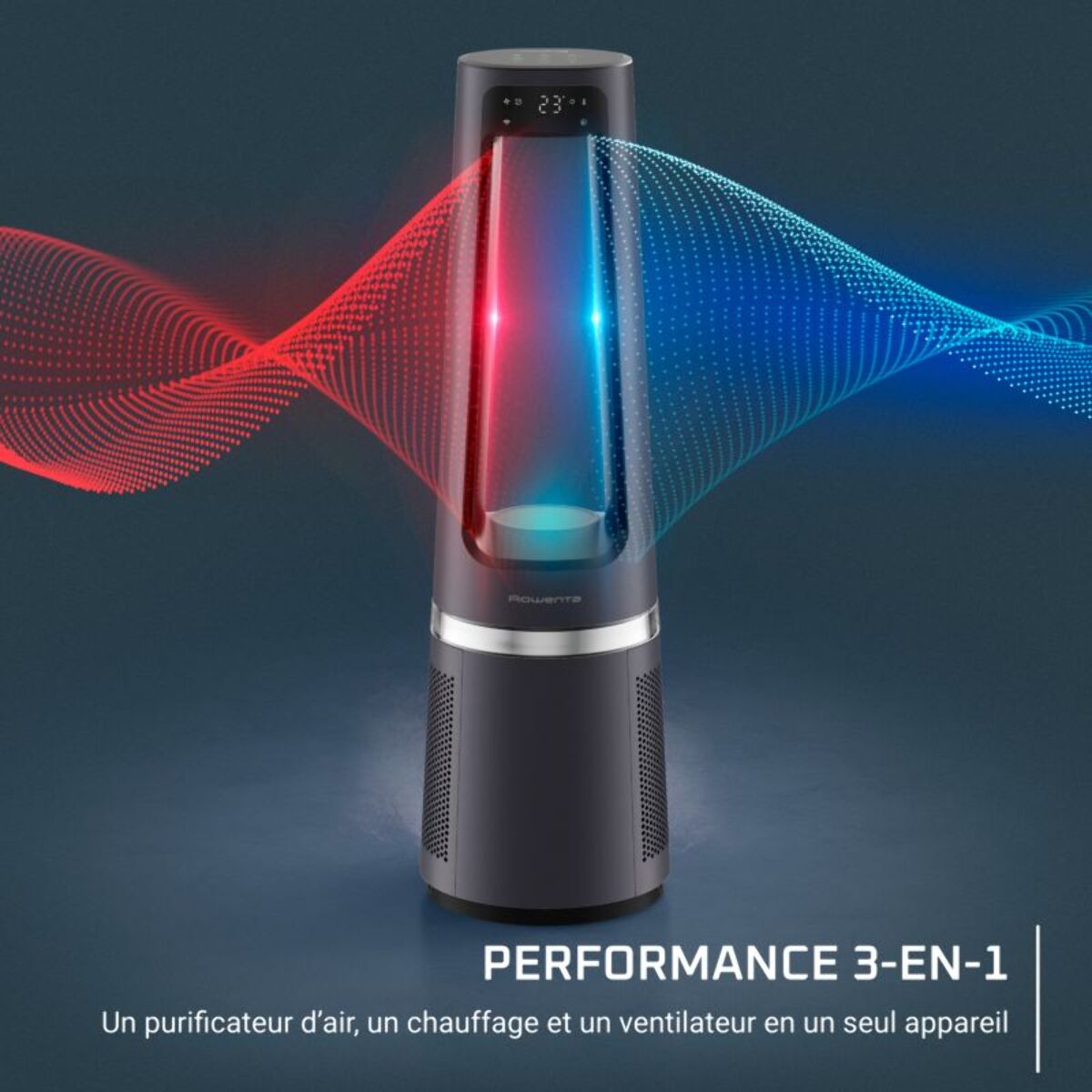 Purificateur d'air, ventilateur, humidificateur ROWENTA Eclipse 3 en 1 connect QU5072F0