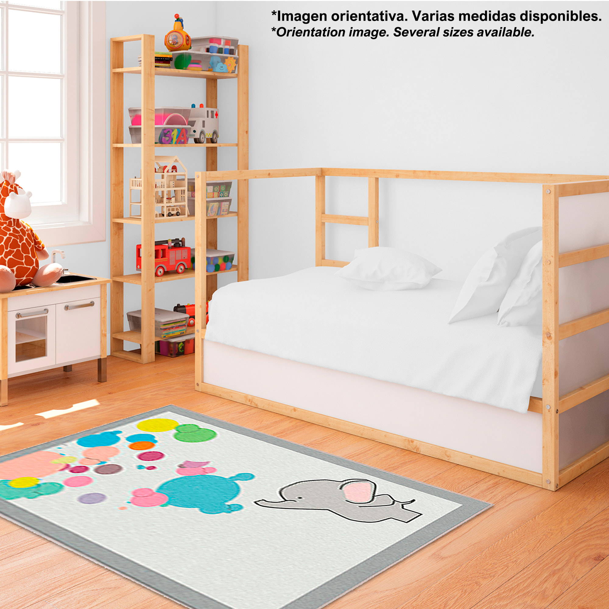 Alfombra infantil de Poliester estampada 100 x 200cm