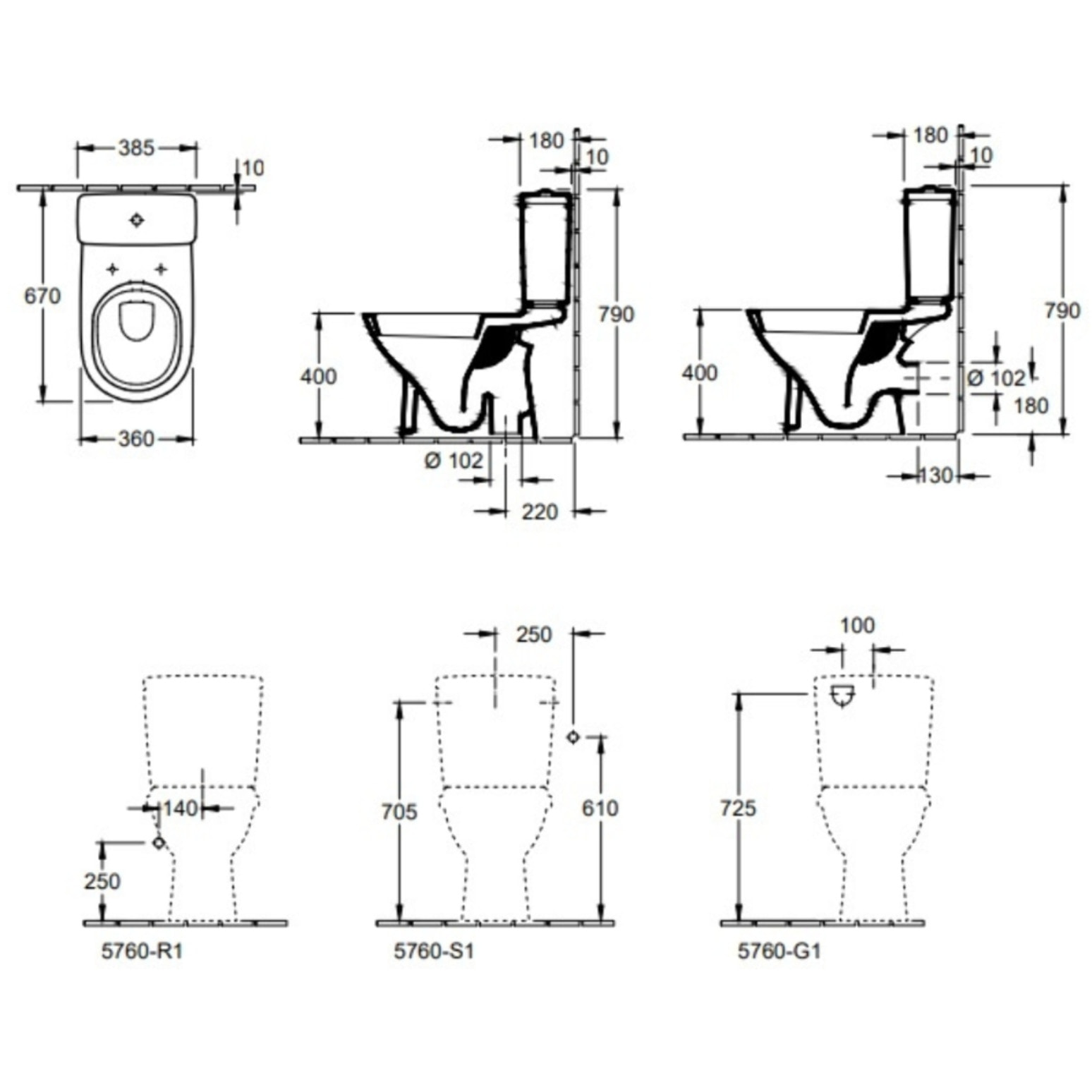 WC à poser sortie verticale O.novo avec abattant + nettoyant