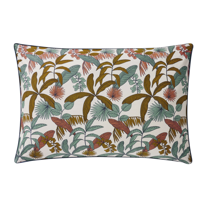 Taie d'oreiller unie en percale de coton, JANE CRUISE, Bleu