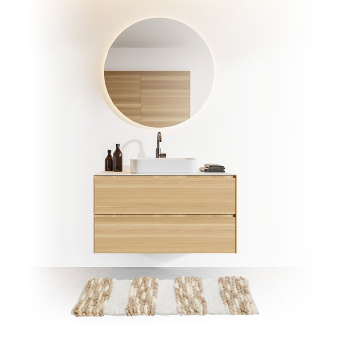 Tapis 50x75cm blanc taupe