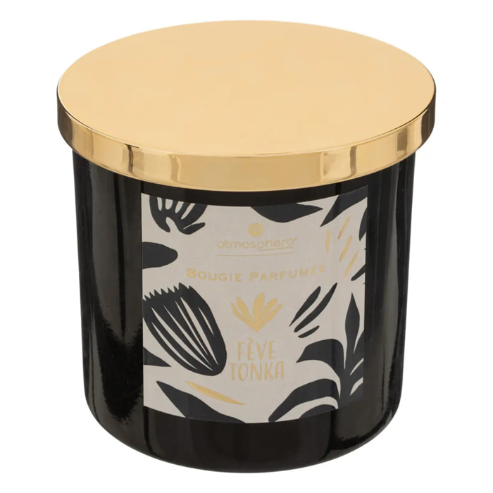 Bougie parfumée Plum 400g pot verre fève tonka