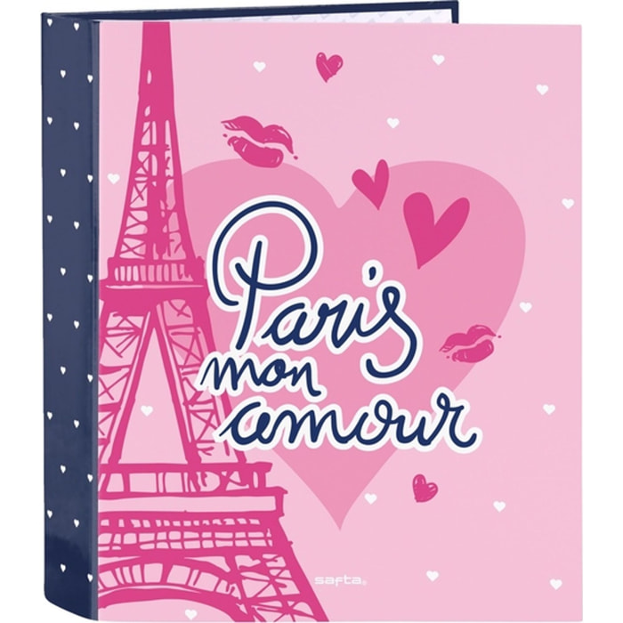 Carpeta f. 4 anillas 35mm lomo ancho safta "paris"